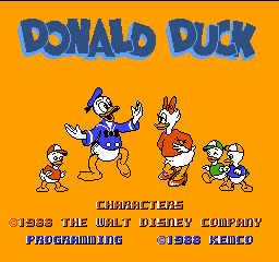 Donald Duck (Japan) Title Screen